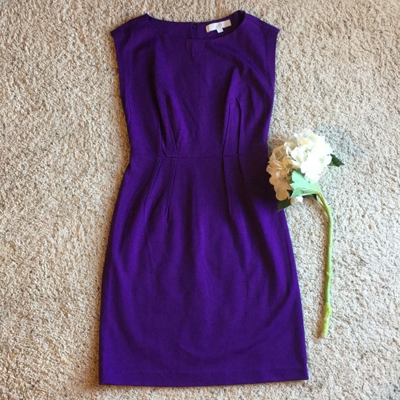 LOFT Dresses & Skirts - Stunning purple Ann Taylor Loft fitted dress